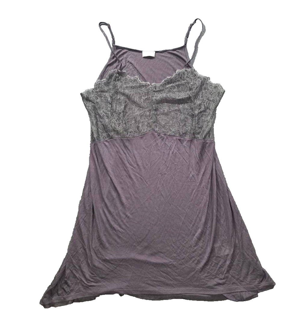 Wrap London Lace Trim Camisole Dress Plum Size 14 A008582